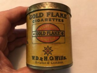 Gold Flake 50 Cigarettes Vintage Tin,  W.  D.  & H.  O.  Wills,  Bristol & London