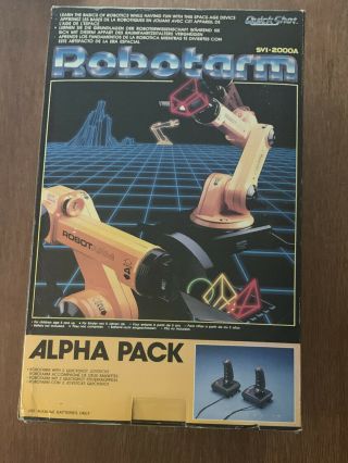 1985 Quickshot Robotarm Svi - 2000 With Joysticks Complete
