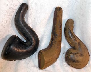 Antique Leather Pipe Cases and Pipes 3