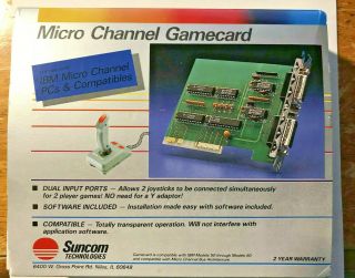Ibm Ps/2 Micro Channel Game Card