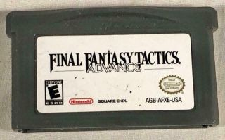 Vintage Nintendo Game Boy Advance Cartridge Final Fantasy Tactics Advance