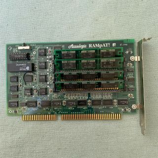 Acculogic Rampat 1990 Memory Expansion Board Isa 30 Pin Simms 286 Pc At Vintage