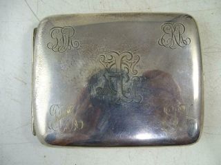 Antique Sterling Silver Tiffany & Co Cigarette Holder Hip Case Monogrammed Vtg