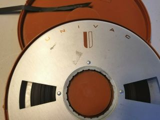 Vintage Computer Univac Magnetic Tape Reel And Case