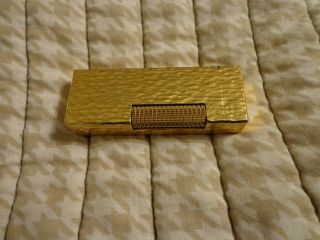 Vintage Elegant Dunhill Rollagas Lighter,  Gold Bar Design Swiss Made