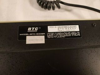 Vtg BTC XT AT Autosense BTC - 5339 Professional IBM Clicky Mechanical Keyboard 3