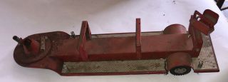 Vintage Tonka Pressed Steel Fire Ladder Truck Trailer Part As Found