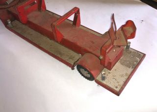 Vintage Tonka Pressed Steel Fire Ladder Truck Trailer Part As Found 3