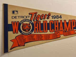 Vintage 1984 World Champions Detroit Tigers Pennant