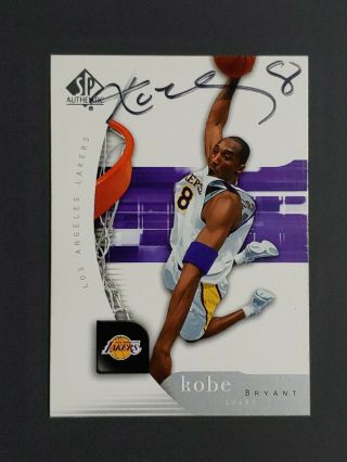 Kobe Bryant Upper Deck Sp Authentic Hand Signed Autograph Card W/coa