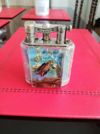 RARE 1950 ' S DUNHILL AQUARIUM TABLE LIGHTER HAND MADE IN ENGLAND 2