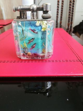 RARE 1950 ' S DUNHILL AQUARIUM TABLE LIGHTER HAND MADE IN ENGLAND 3