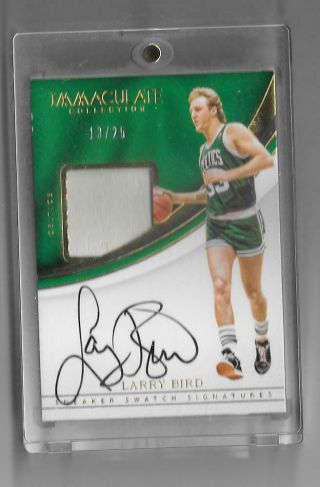 Larry Bird 2016/17 Immaculate Patch Autograph Auto 13/25 Celtics