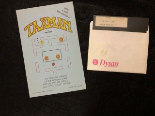 Taxman Game.  Vintage Apple Ii Computer Game,  With Instruction Booklet.  Rare,  1981