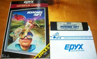 1985 Lucasfilm Games Epyx Koronis Rift Apple Ii Disk Vintage