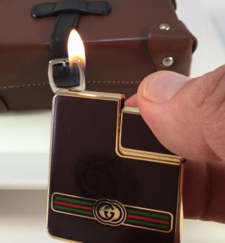 Gucci Vintage Mid Century Cool Lighter Ultra Rare Boxed Collectible