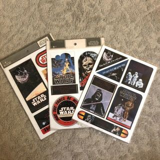 Vintage ‘77 Star Wars Stickers 20th Century Fox Stickers Japan Set Of 3