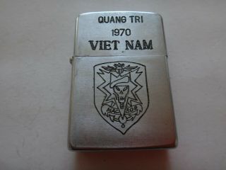 Vietnam War Year 1970 Zippo Lighter Quang Tri 170 Vietnam,  Us Army Macv - Sog Logo