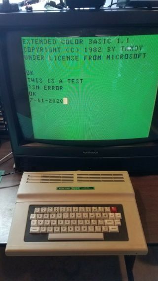 Radio Shack Tandy Trs - 80 Coco Color Computer 2 And With Joystick
