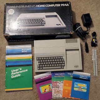 Vintage Texas Instruments Ti - 99/4a Home Gaming Computer Box,  Basic Catalogs