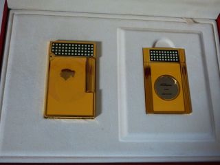St Dupont Duo Cohiba Ltd Edition Lighter,  Cigar Cutter - Fully Boxed With Papers