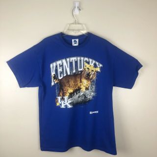 Vintage University Of Kentucky Wildcats T - Shirt By Zappar Size L