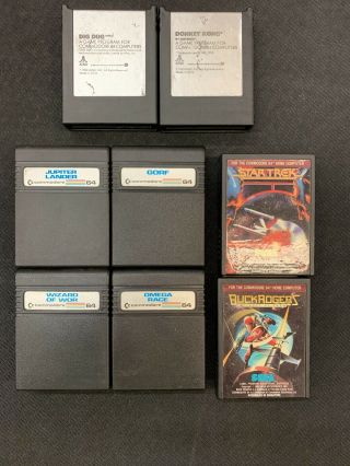 Assorted Commodore 64 Game Lot; 8 Games