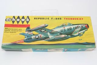 Hawk Republic F - 84g Thunderjet 1:48 Model Airplane Kit Vintage 1957 Jet Fighter
