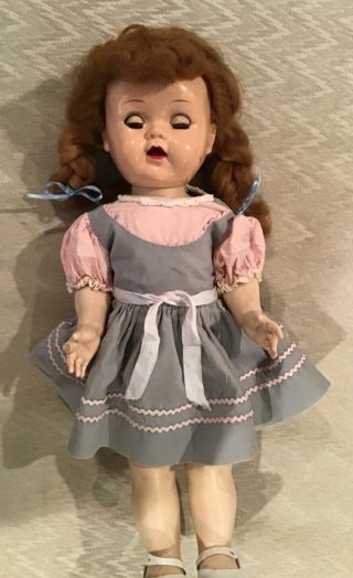 Vintage 1950’s 17  Ideal Saucy Walker Doll (w16) W/ Crier