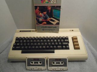 Vintage Commodore Vic - 20 Computer Console/owner Guide/2 Cassette Games
