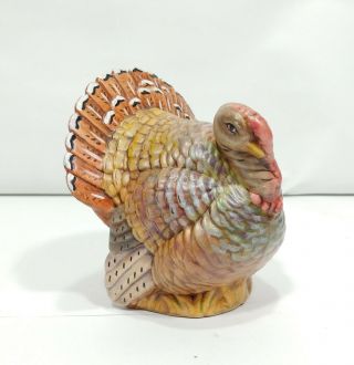 Vintage Hand Painted Ceramic Thanksgiving Turkey Centerpiece