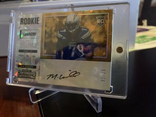 2017 Contenders Mike Williams Rookie Ticket Variation Cracked Ice Auto Rc 1/25