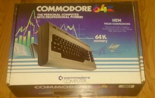 Commodore 64 Personal Computer W/ Box For Repair Or Parts