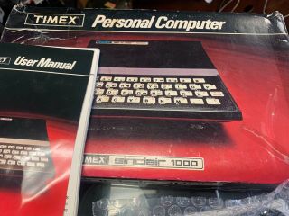 Timex Sinclair 1000 Vintage Personal Computer W/antenna,  Box,  Charger & Cables