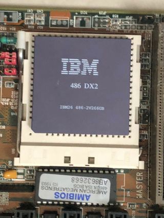 OPTi 486 Ver.  D2C motherboard,  Socket 3,  ISA/VLB,  IBM 486DX2 - 66MHz,  8MB RAM 3