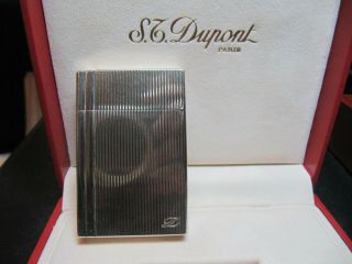 S.  T.  Dupont Vert.  Lignes Briquet Gatsby Lighter Silver 3 Produced Documents
