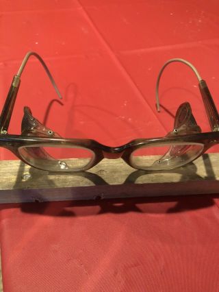 Vintage Cesco Safety Glasses With Mesh Wrap Around 6 1/2 - Steam Punk Ready