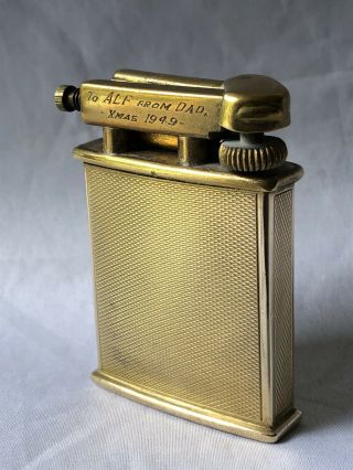 Parker Pipe Co.  Vintage Gold Liftarm Petrol Pocket Lighter C1928 For Dunhill