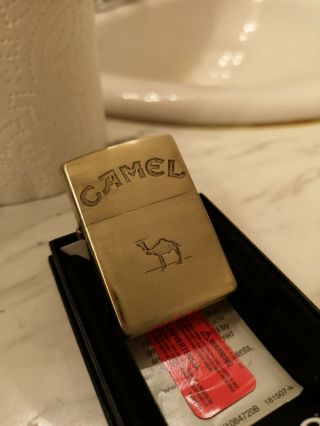 Rare 2020 Camel Cigarettes Zippo Lighter Solid Polished Brass Etched