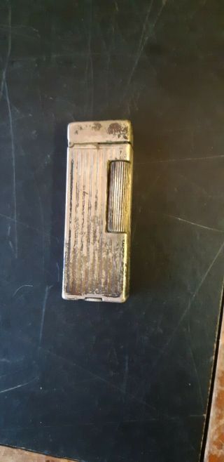 Vintage Sterling Silver Dunhill Lighter Rollalite - Problem Cover