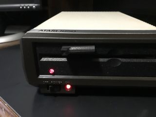 Atari 1050 Disk Drive With Power And Data Cable - Powers On & Spins/seeks
