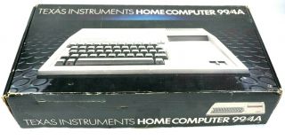 Vintage Texas Instruments Ti 99/4a Home Computer System In Orig.  Box