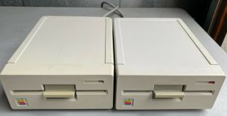 (2) Apple Computer A9m0107 5.  25 " External Floppy Drives