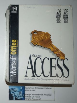 Vintage Microsoft Access Version 2.  0 - Old Stock 3.  5” Floppy Version