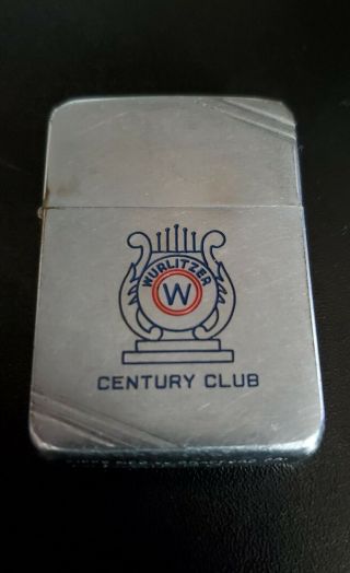 Zippo Wurlitzer Century Club Lighter Rare