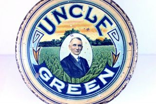 Uncle Green 5 Cent Cigar Tobacco Tin - State Of Pennsylvania (rare)