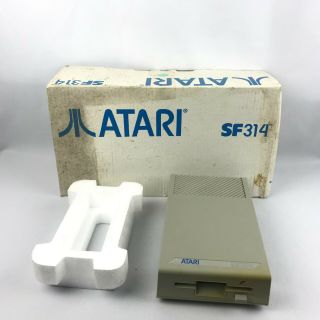 Atari Sf314 720k External 3.  5 " Floppy Disk Drive W Box Rare
