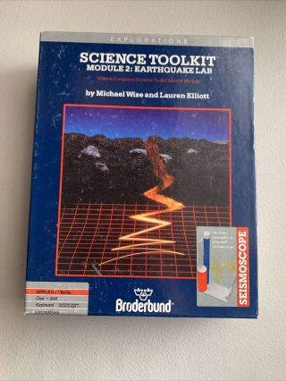 Science Toolkit Module 2: Earthquake Lab Apple Ii 5.  25 Floppy Disc Broderbund