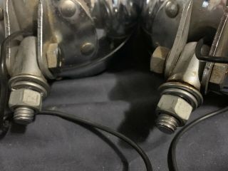 Vintage Classic Motorcycle Car Moped Clear Circle HeadLamp Jute Light 9614 Pair 3