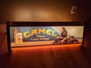 Rare Camel Man Cigarettes Beer Pool Table Light Tobacco Vintage Bar Billiard 2